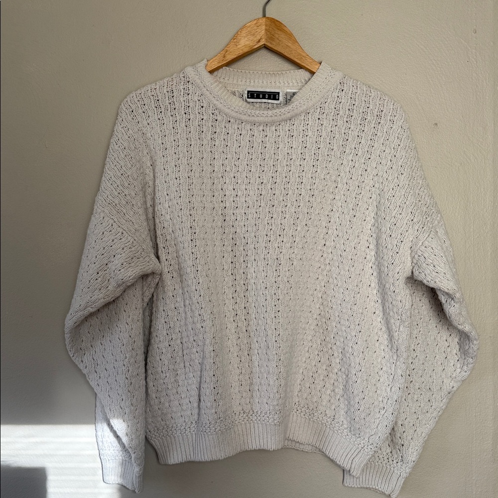 Vintage Studio Women's off white Knit Sweater extra large